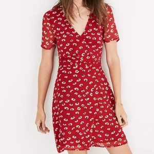Madewell Wrap-Front Mini Dress in Seattle Floral